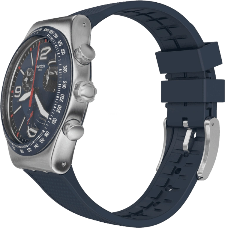 Swatch,IRONY 43mm,43mm,Stainless Steel,Blue,YVS454