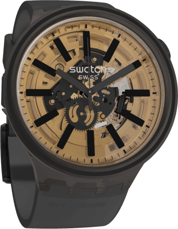 Swatch,THE BOLD 47mm,47mm,Plastic,Coffee,Brown,SO27B115