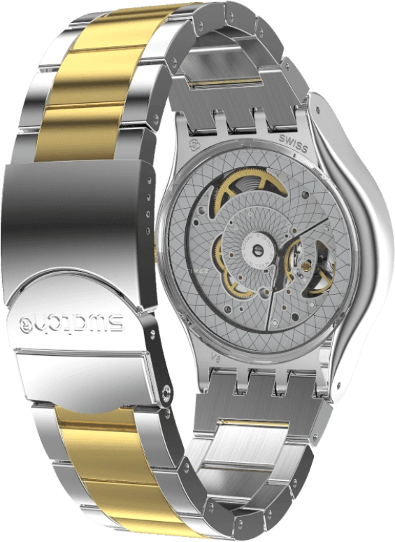 Swatch,IRONY 42mm,42mm,Gold,Open,YIS429G
