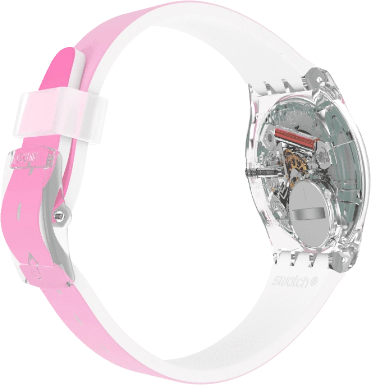 Swatch,Originals 34mm,34mm,Plastic,Pink,Sapphire,Crystal Glass,GE719