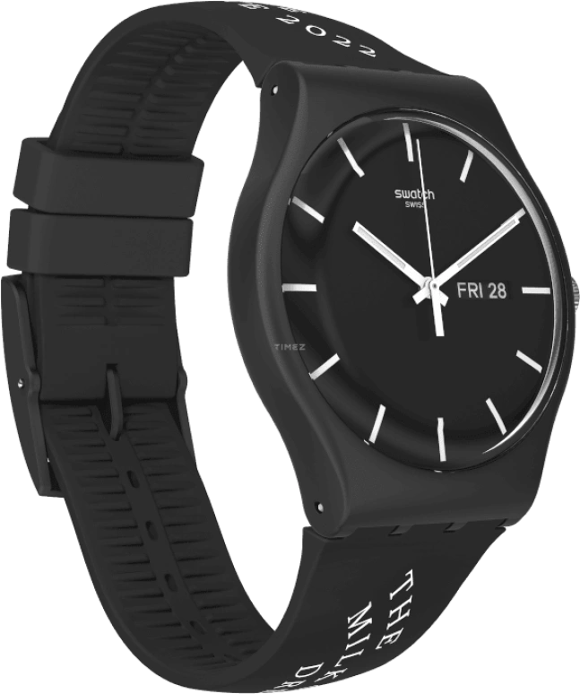 Swatch,Originals 41mm,41mm,Plastic,Black,SUOB720R