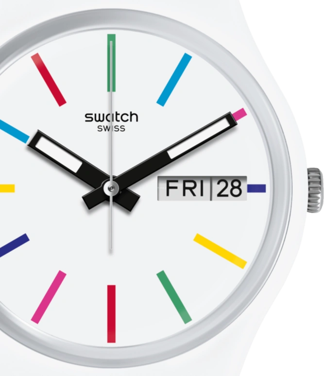 Swatch,Originals 34mm,34mm,Plastic,White,Closed,GW712