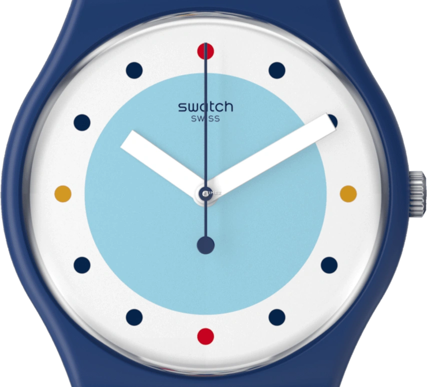 Swatch,Other 34mm,34mm,Bio-sourced,White,Blue,Quartz,Sapphire,Crystal Glass,Round,SO28N116,SO28N116-5300