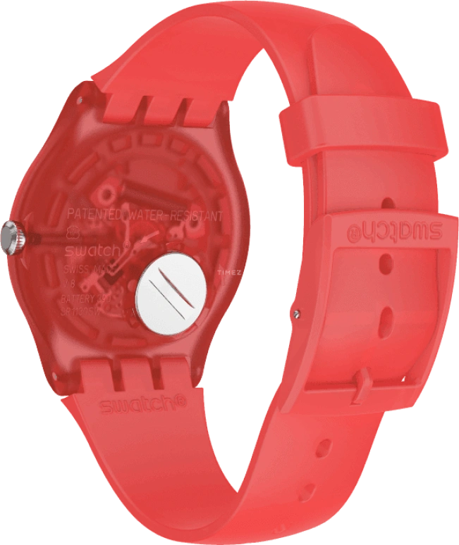 Swatch,Originals 41mm,41mm,Plastic,Red,SUOO105