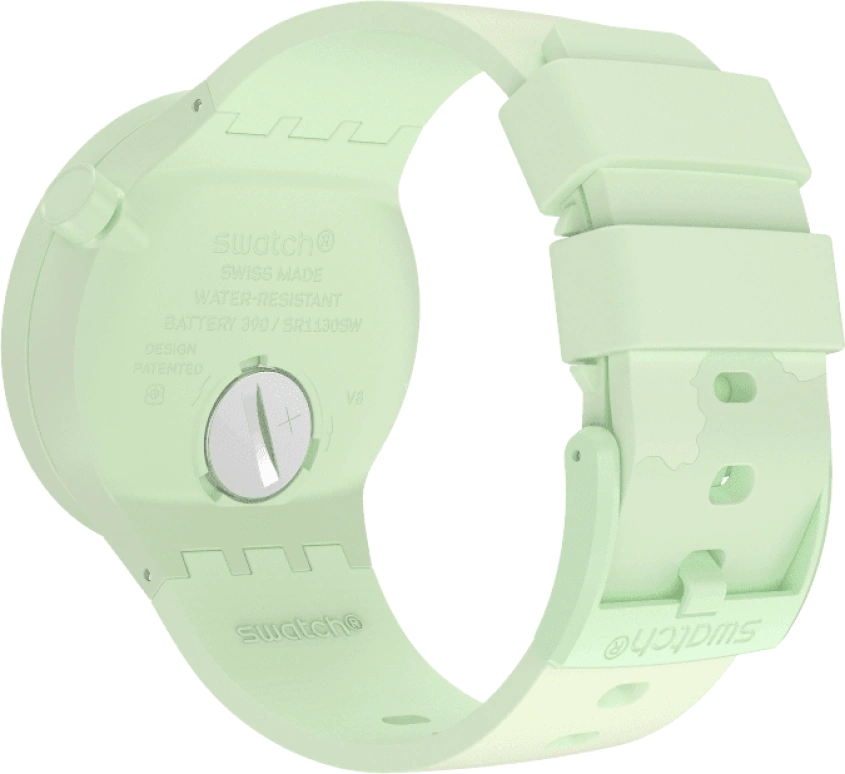 Swatch,THE BOLD 47mm,47mm,Bioceramic,Ceramic,Green,Quartz,Sapphire,Crystal Glass,Round,SB03G100