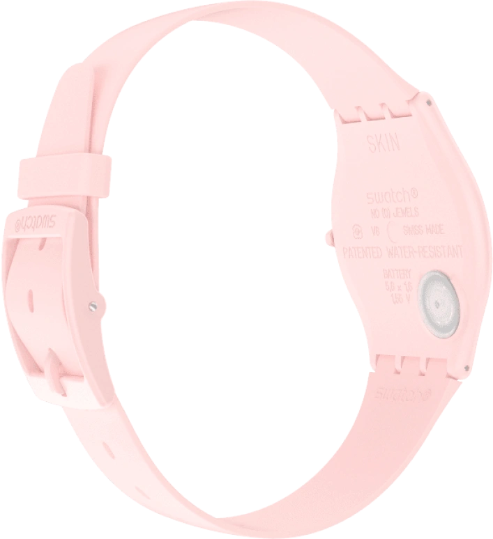 Swatch,SKIN 34mm,34mm,Ceramic,Pink,Closed,SS09P100