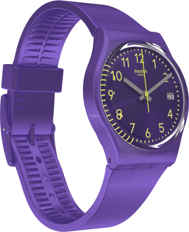 Swatch,Originals 34mm,34mm,Plastic,Purple,GV402