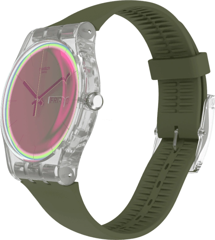 Swatch,Originals 41mm,41mm,Plastic,Pink,Quartz,Sapphire,Crystal Glass,Round,SUOK714