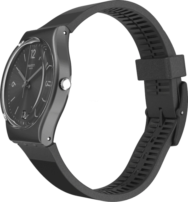 Swatch,Originals 34mm,34mm,Plastic,Black,Quartz,Round,GB430