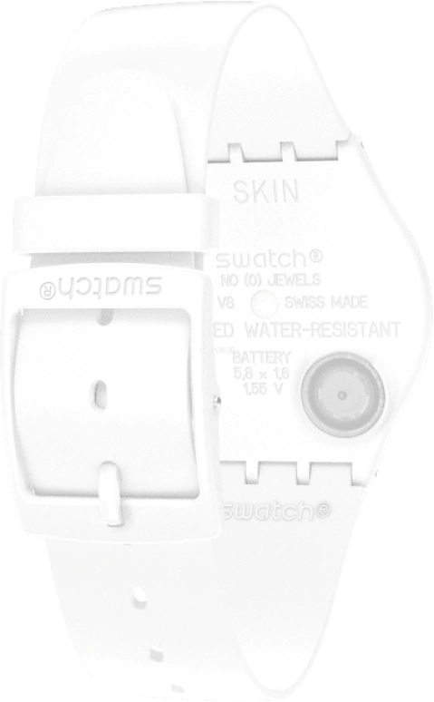 Swatch,SKIN 34mm,34mm,Ceramic,White,Quartz,SS09W100