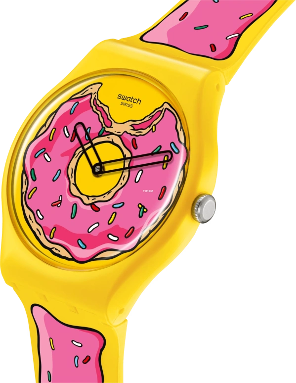 Swatch,Other 41mm,41mm,Bio-sourced,Pink,Yellow,Quartz,Round,Yellow,SO29Z129,SO29Z129-5300