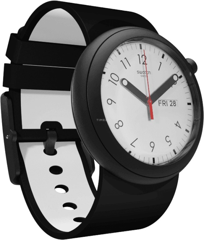 Swatch,Originals 45mm,45mm,Plastic,White,PNB700