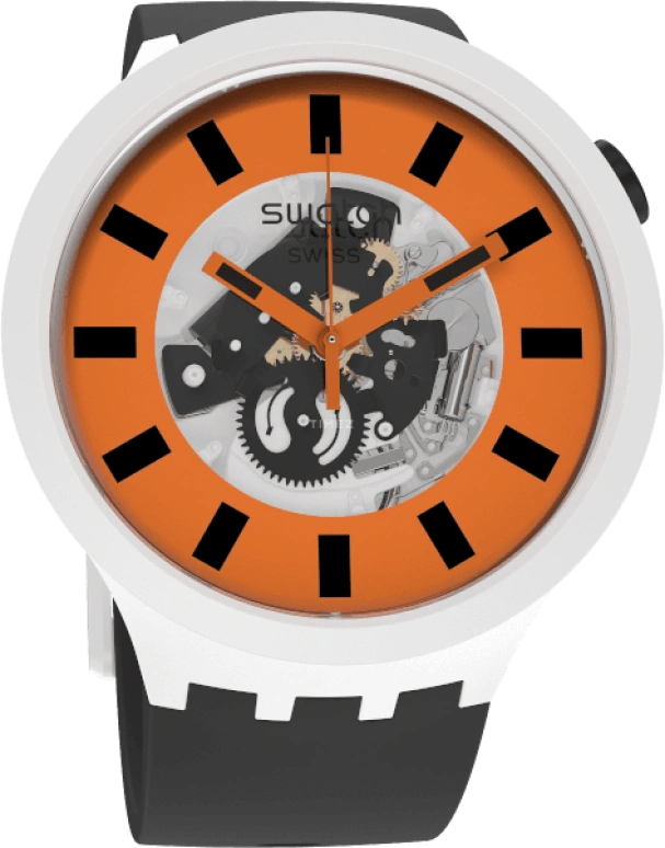 Swatch,THE BOLD 47mm,47mm,Bioceramic,Ceramic,Orange,SB03M104