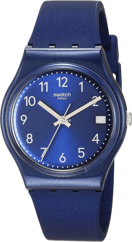 Swatch,Originals 34mm,34mm,Plastic,Blue,Quartz,Day,Tonneau,GN416