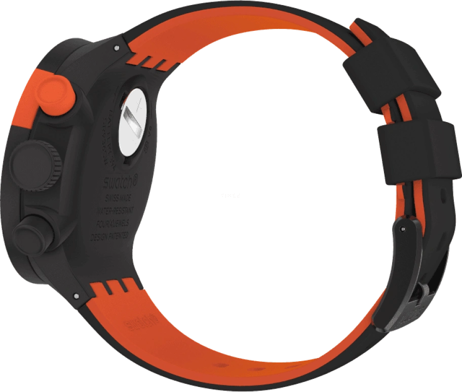 Swatch,THE BOLD 47mm,47mm,Plastic,Black,Sapphire,Crystal Glass,SB02B402