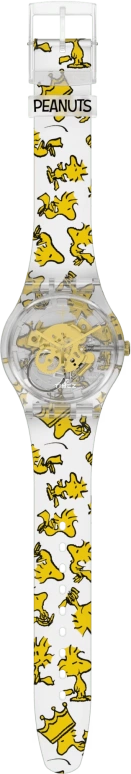 Swatch,Other 41mm,41mm,Plastic,Gold,Transparent,Quartz,Tonneau,Transparent,SUOK146,SUOK146-002