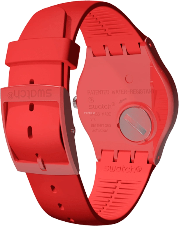 Swatch,Originals 41mm,41mm,Plastic,Red,SUOR106