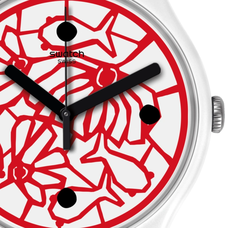 Swatch,Originals 41mm,41mm,Plastic,White,Closed,SUOZ259C