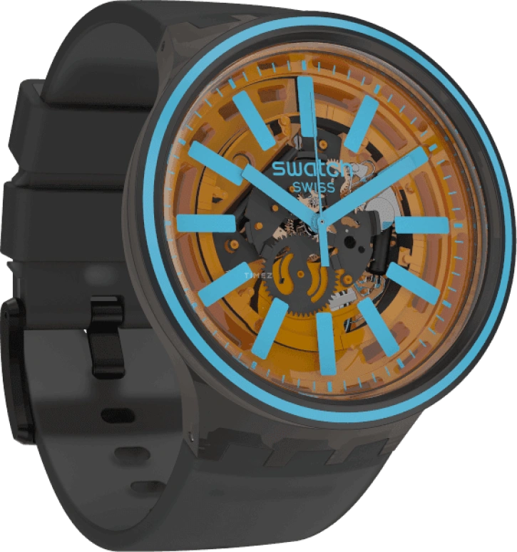 Swatch,THE BOLD 47mm,47mm,Plastic,Coffee,Brown,SO27B112