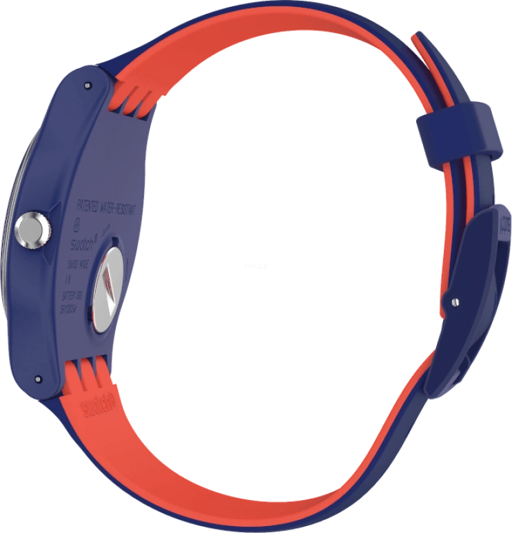 Swatch,Originals 41mm,41mm,Plastic,Blue,Sapphire,Crystal Glass,SUON146