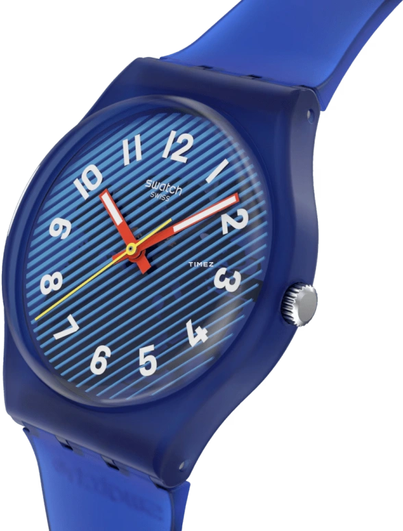 Swatch,Swatch Essentials 34mm,34mm,Bio-sourced,Blue,Quartz,Round,SO28S107