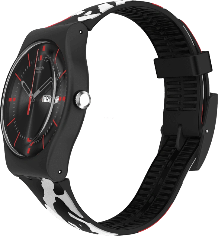 Swatch,Originals 41mm,41mm,Plastic,Black,SUOB714C