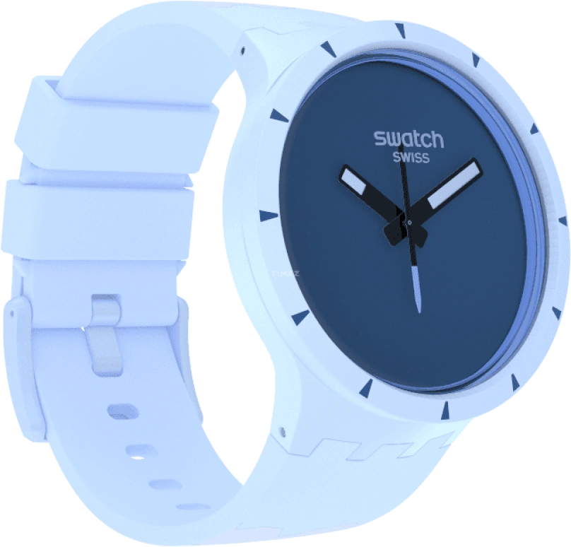 Swatch,THE BOLD 47mm,47mm,Bioceramic,Ceramic,Blue,Sapphire,Crystal Glass,SB03N102