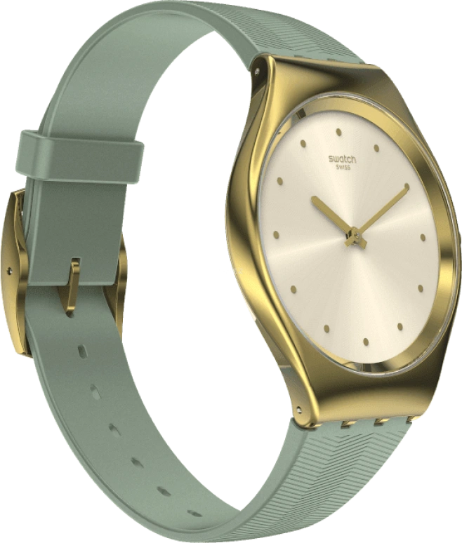 Swatch,SKIN 38mm,38mm,Gold,Closed,SYXG113