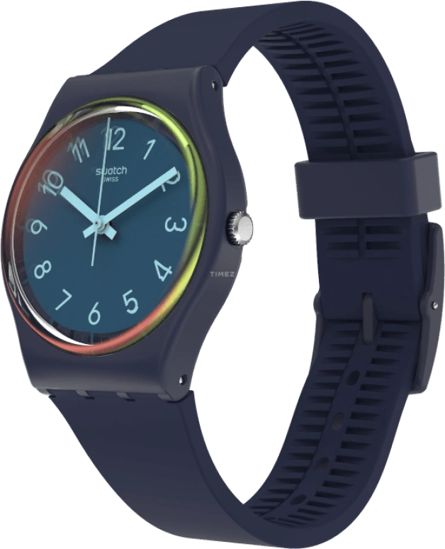 Swatch,Originals 34mm,34mm,Plastic,Blue,Closed,GN274