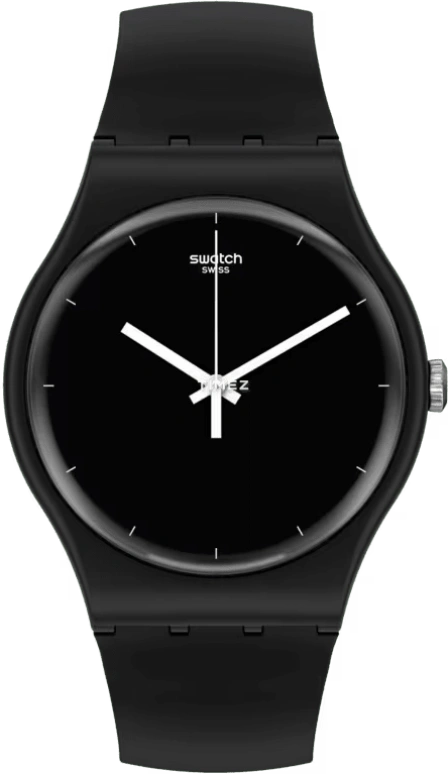 Swatch,Originals 41mm,41mm,Bioceramic,Black,Quartz,Tonneau,SO32B106