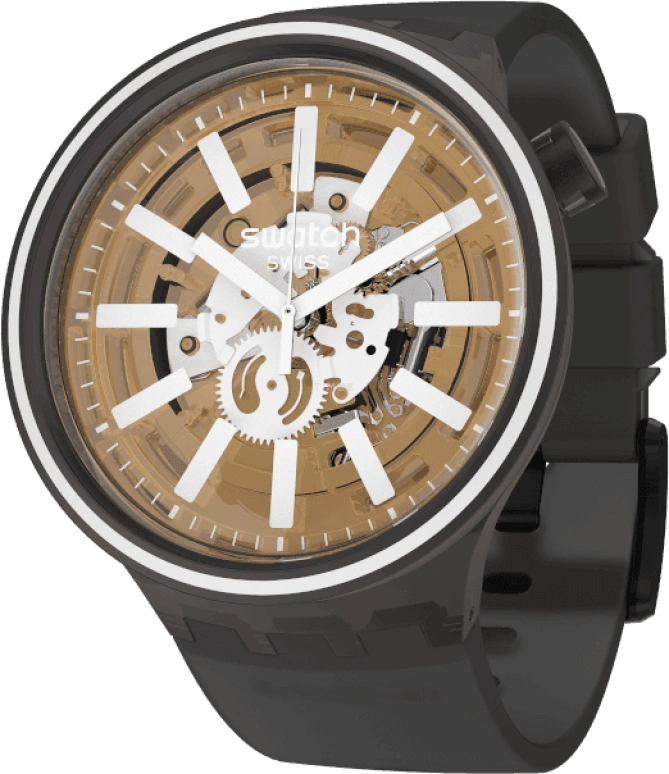 Swatch,THE BOLD 47mm,47mm,Plastic,Yellow,SO27B114