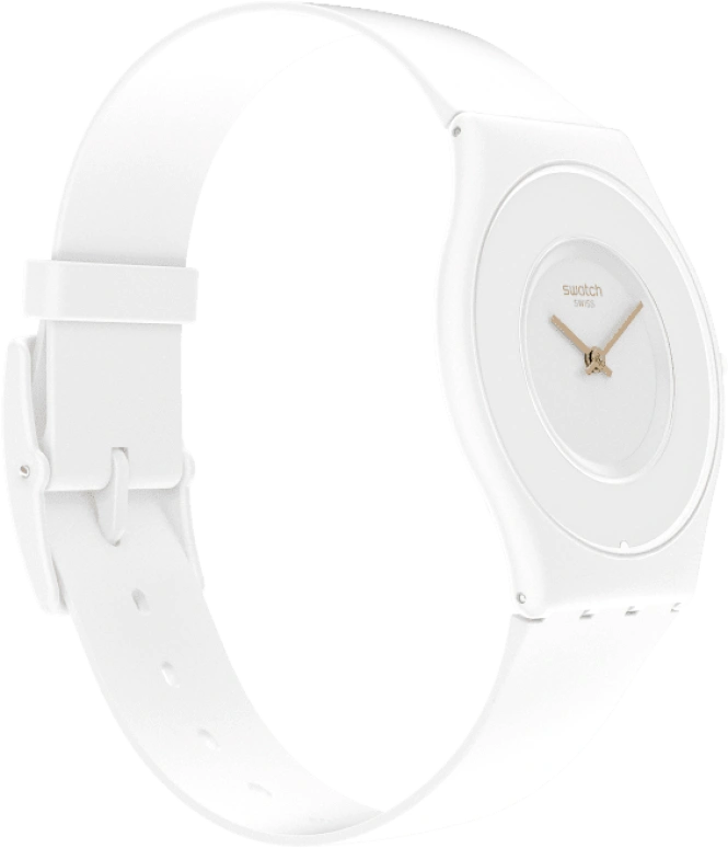 Swatch,SKIN 34mm,34mm,Ceramic,White,Quartz,SS09W100