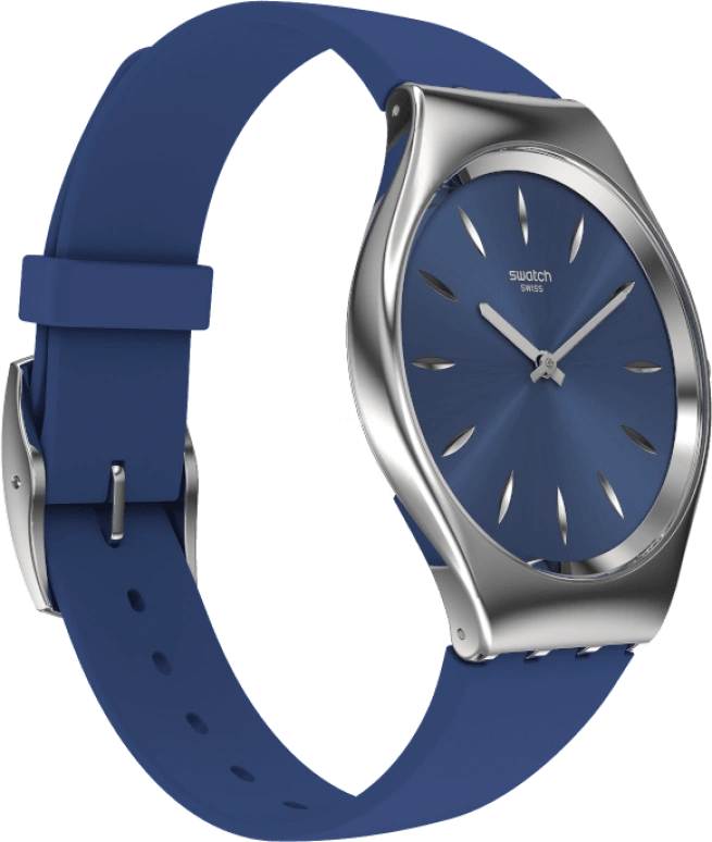 Swatch,SKIN 38mm,38mm,Blue,Sapphire,Crystal Glass,SYXS132