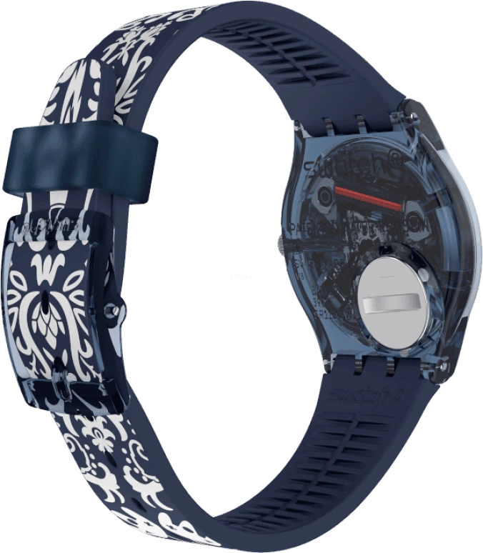 Swatch,Originals 34mm,34mm,Plastic,Blue,GN413