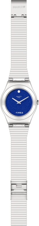Swatch,Other 33mm,33mm,Stainless Steel,Blue,Quartz,Sapphire,Crystal Glass,Round,YLS229GG