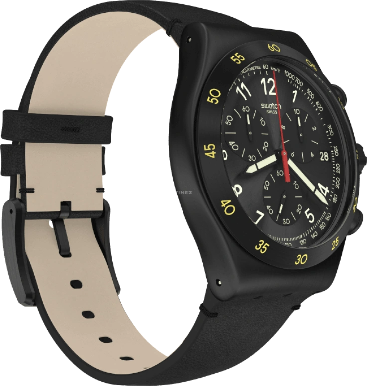 Swatch,IRONY 43x49mm,43x49mm,Black,YVB410