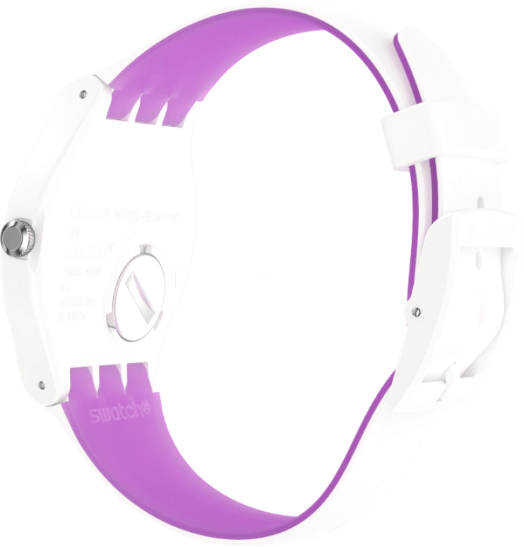 Swatch,Originals 41mm,41mm,Plastic,White,Sapphire,Crystal Glass,SUOW173