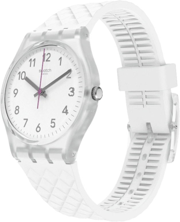 Swatch,Originals 34mm,34mm,Plastic,White,Quartz,Baton,GE286