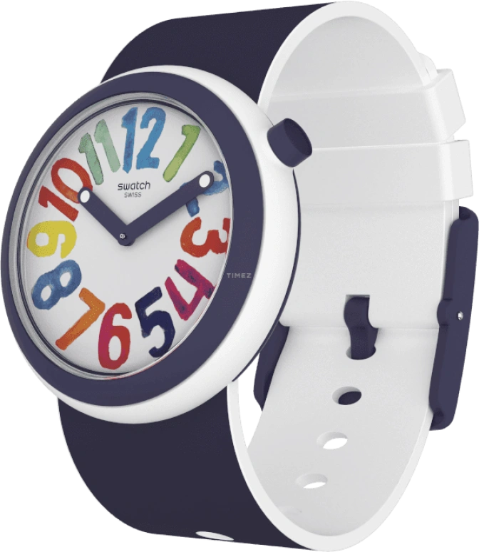 Swatch,Originals 45mm,45mm,Plastic,White,PNW107
