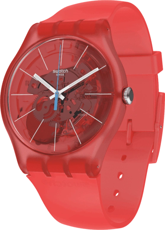 Swatch,Originals 41mm,41mm,Plastic,Red,SUOO105
