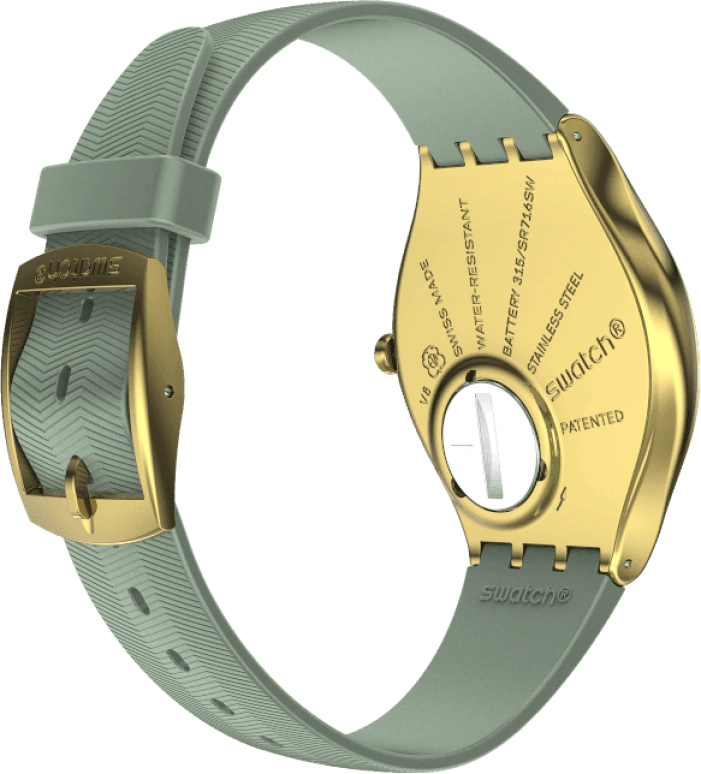 Swatch,SKIN 38mm,38mm,Gold,Closed,SYXG113