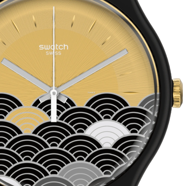 Swatch,Originals 41mm,41mm,Bioceramic,Yellow,Black,Quartz,Tonneau,Black,SO32Z105