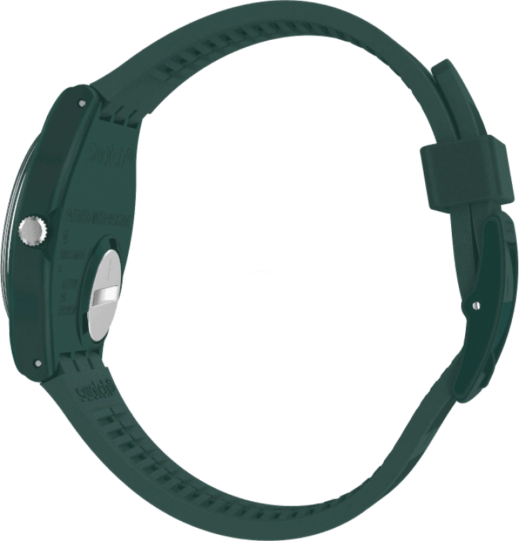 Swatch,Originals 34mm,34mm,Plastic,Green,Quartz,Day,Round,GG408