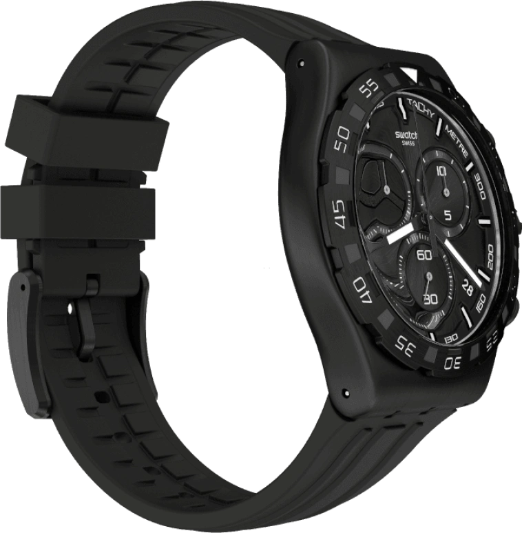 Swatch,IRONY 43x49mm,43x49mm,Black,YVB409