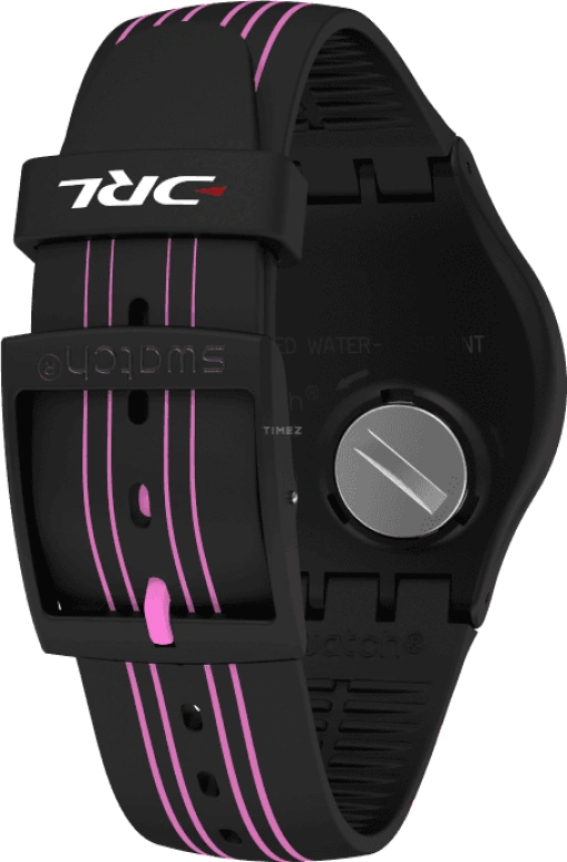 Swatch,Originals 41mm,41mm,Plastic,Black,Pink,Sapphire,Crystal Glass,SUOB146C