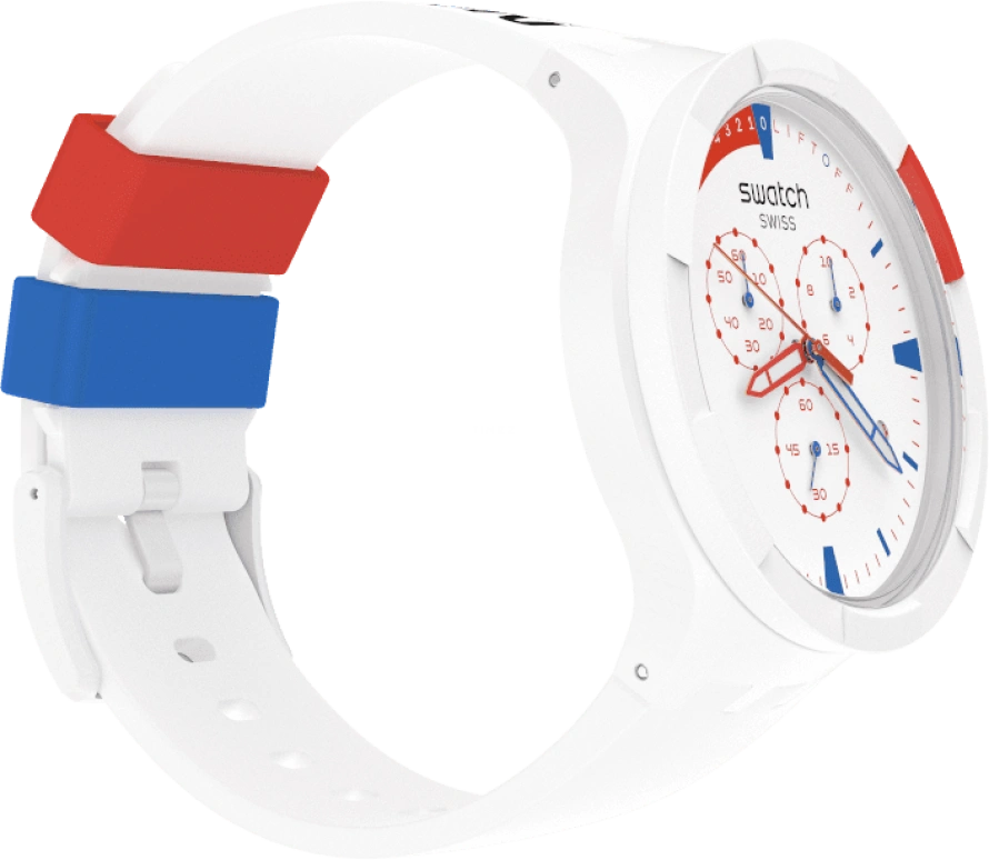 Swatch,THE BOLD 47mm,47mm,Bioceramic,Ceramic,White,Sapphire,Crystal Glass,SB04Z400