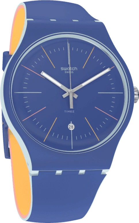 Swatch,Originals 41mm,41mm,Plastic,Blue,SUOS403