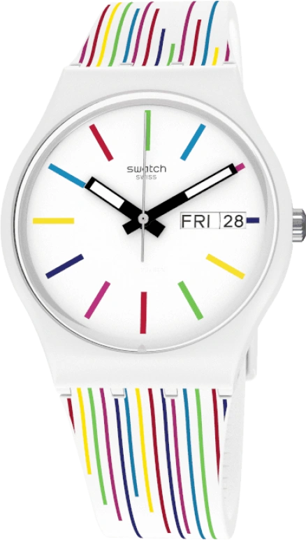 Swatch,Originals 34mm,34mm,Plastic,White,Closed,GW712