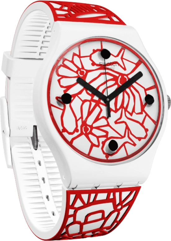 Swatch,Originals 41mm,41mm,Plastic,White,Closed,SUOZ259C