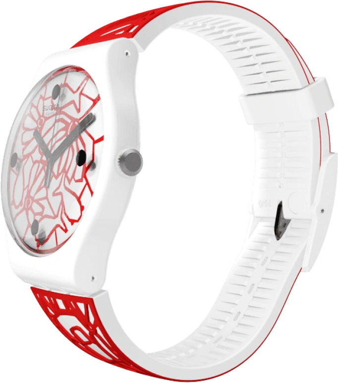 Swatch,Originals 41mm,41mm,Plastic,White,Closed,SUOZ259C
